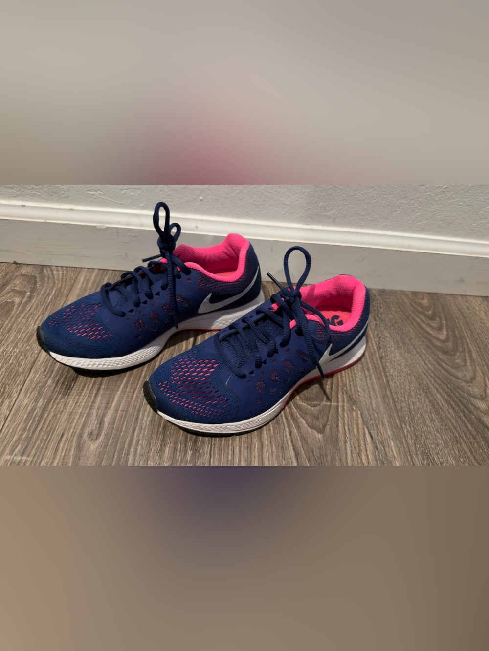 Nike Women’s' Navy and Pink Running Shoes